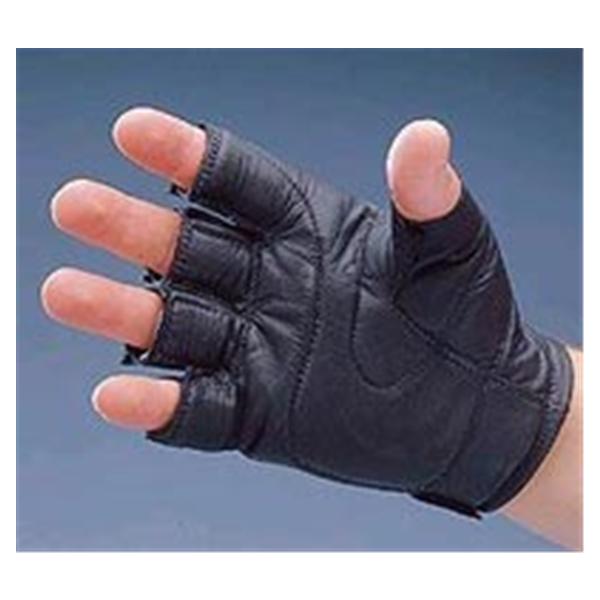 Gloves Anti-Vibration Workhard Leather Small Black Half Finger Ea